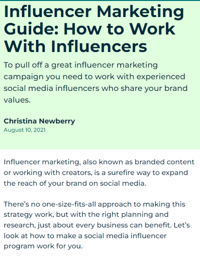 How to Work With Influencers